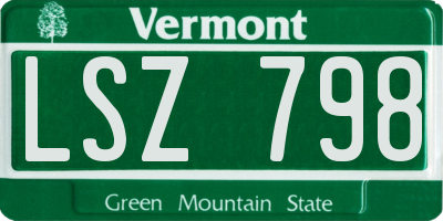 VT license plate LSZ798