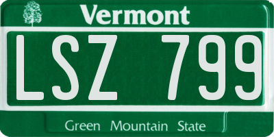 VT license plate LSZ799