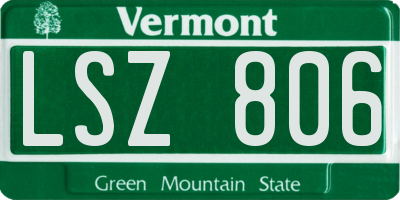 VT license plate LSZ806