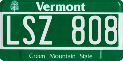 VT license plate LSZ808