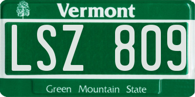 VT license plate LSZ809