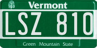 VT license plate LSZ810