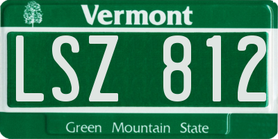 VT license plate LSZ812