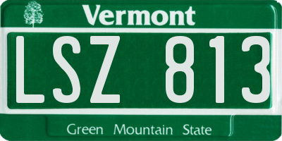VT license plate LSZ813