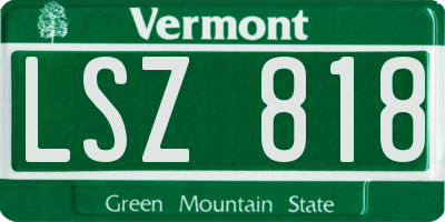 VT license plate LSZ818