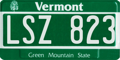 VT license plate LSZ823
