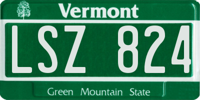 VT license plate LSZ824