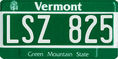 VT license plate LSZ825