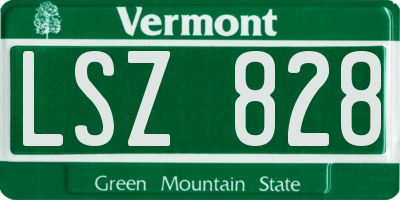 VT license plate LSZ828