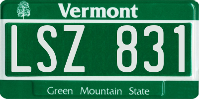 VT license plate LSZ831