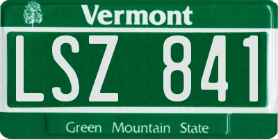 VT license plate LSZ841