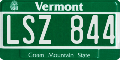 VT license plate LSZ844