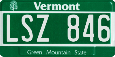 VT license plate LSZ846