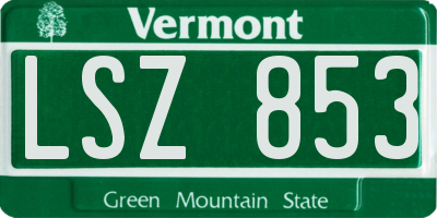VT license plate LSZ853