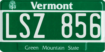 VT license plate LSZ856