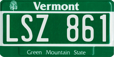 VT license plate LSZ861