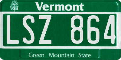 VT license plate LSZ864