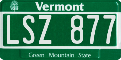 VT license plate LSZ877