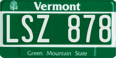 VT license plate LSZ878