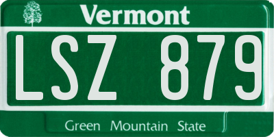 VT license plate LSZ879