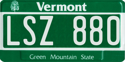 VT license plate LSZ880