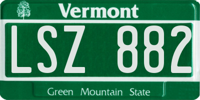 VT license plate LSZ882