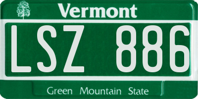 VT license plate LSZ886