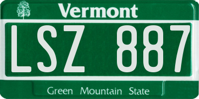 VT license plate LSZ887