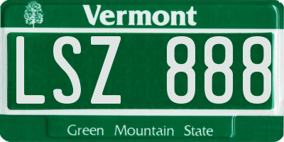 VT license plate LSZ888