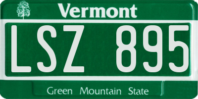 VT license plate LSZ895