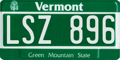 VT license plate LSZ896