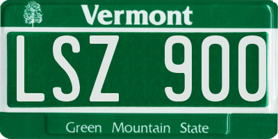 VT license plate LSZ900