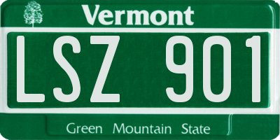 VT license plate LSZ901