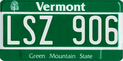 VT license plate LSZ906