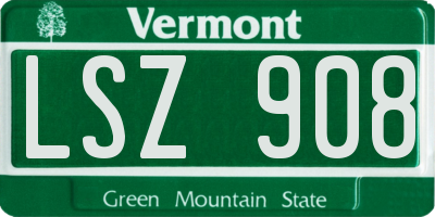 VT license plate LSZ908
