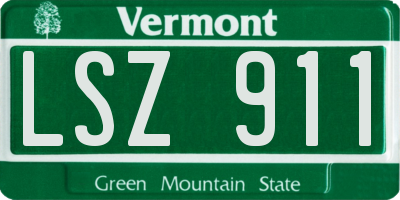 VT license plate LSZ911