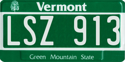 VT license plate LSZ913