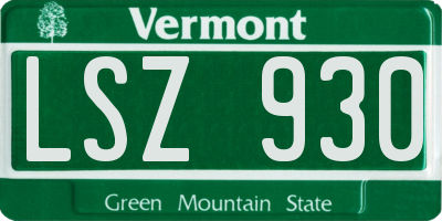 VT license plate LSZ930