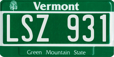 VT license plate LSZ931