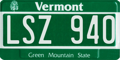 VT license plate LSZ940