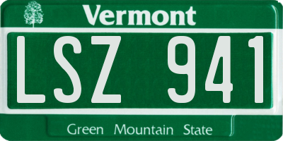 VT license plate LSZ941