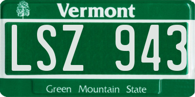 VT license plate LSZ943