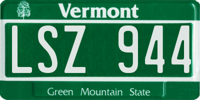 VT license plate LSZ944