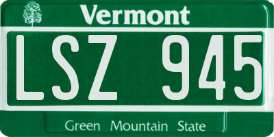 VT license plate LSZ945