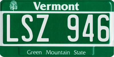 VT license plate LSZ946
