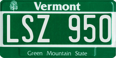VT license plate LSZ950