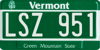 VT license plate LSZ951