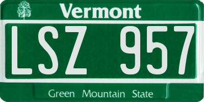 VT license plate LSZ957