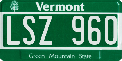 VT license plate LSZ960