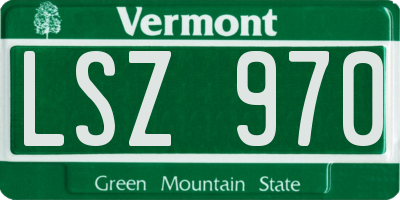 VT license plate LSZ970